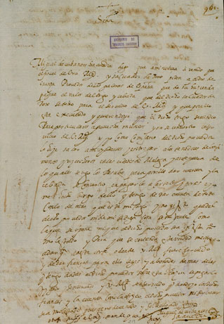 Carta autógrafa a Felipe 11 en defensa de Pedro de lsunza